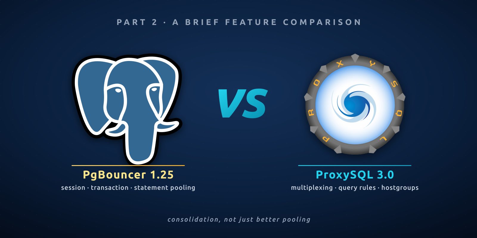 Part 2 - PgBouncer to ProxySQL: A Brief Feature Comparison